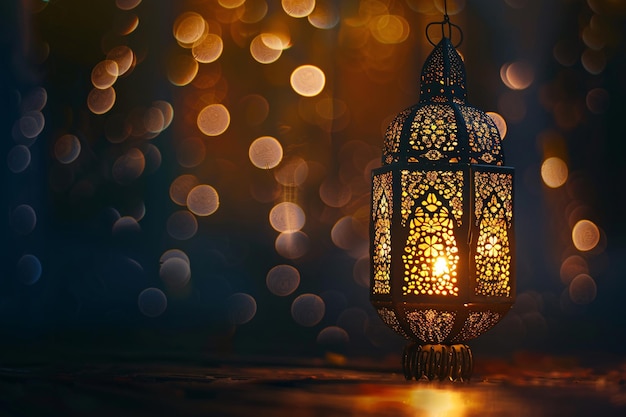 una linterna encendida con una vela