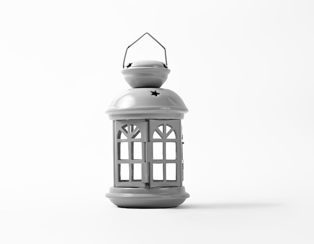 Linterna gris claro de Ramadán y Eid al Fitr