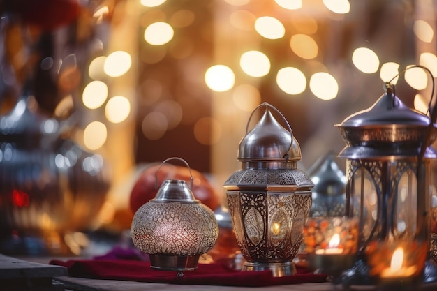 Linterna ornamental marroquí de vacaciones de Ramadán
