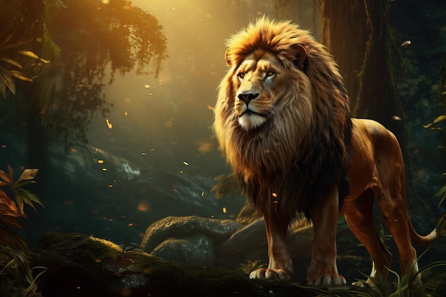 Lion King Gold en la jungla IA generativa