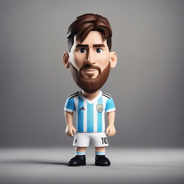 Lionel Messi kleiner Körper, große Hade-Cartoon-Kunst