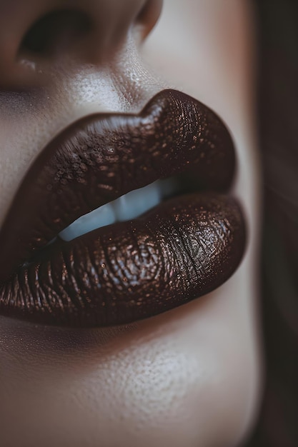 Lippenperfektion Schönes Modell in kräftigen Farben