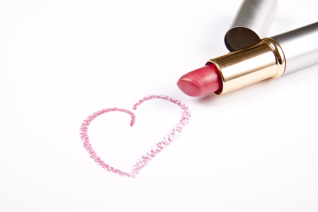 Lippenstift und Worte Ich liebe dich