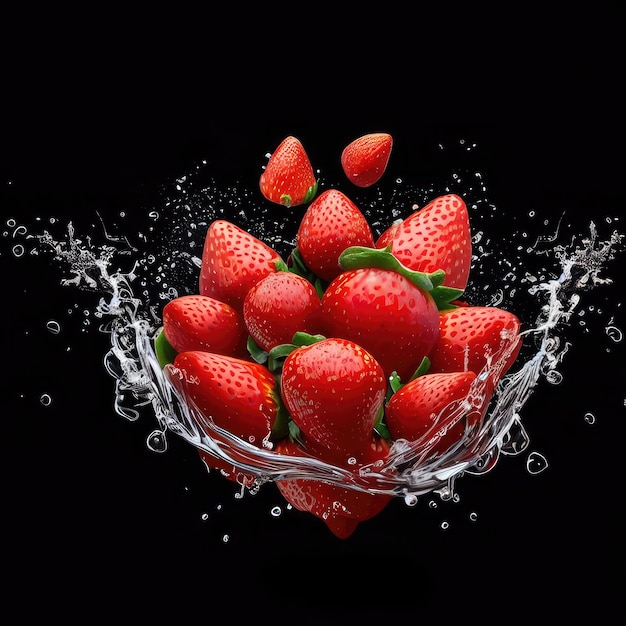 Liquid Delight Erdbeeren in wassergenerierender KI