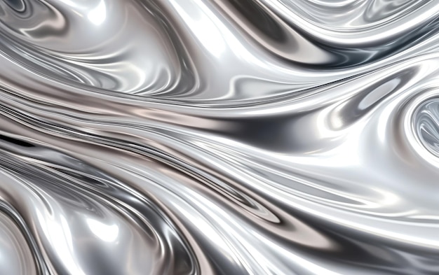 Foto liquid silver elegance close up texture generative ki (generative künstliche intelligenz)