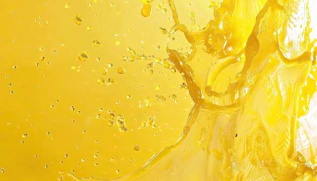 un líquido amarillo con algunas burbullas y algunas burbujas
