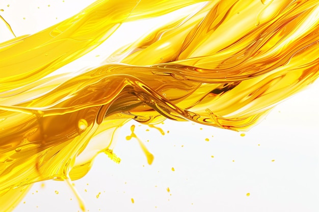 un líquido amarillo salpicando