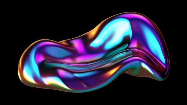 un líquido de color arco iris está formado por burbujas de colores