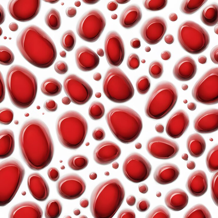 Foto un líquido rojo con algunas burbujas en él