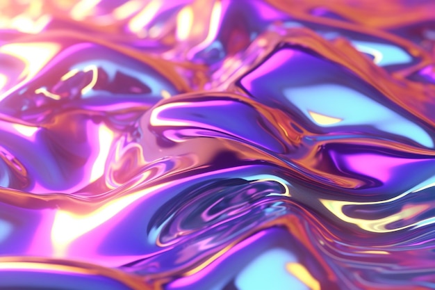Líquido de textura iridiscente de fondo de cristal geométrico degradado iridiscente holográfico abstracto