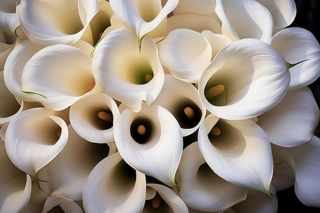 Lírios de Calla como textura