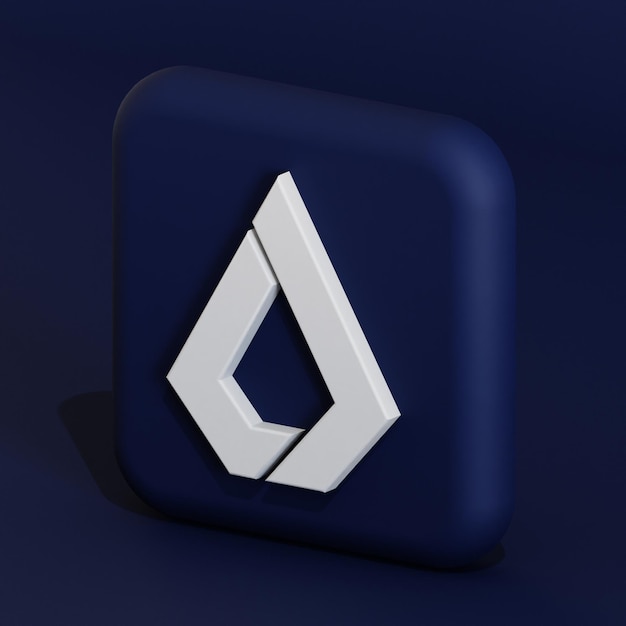 Lisk Kryptowährung Symbol Logo 3D-Darstellung