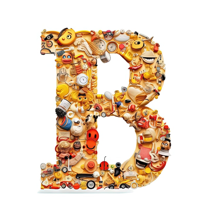 Foto una lista de caras emoji en la letra b en el estilo de alto detallado