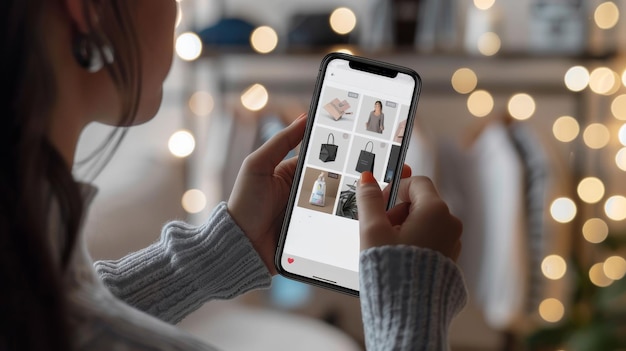 Lista de compras en línea de mujeres y mercado de aplicaciones móviles Mock up Screen Banner para publicidad ux ui