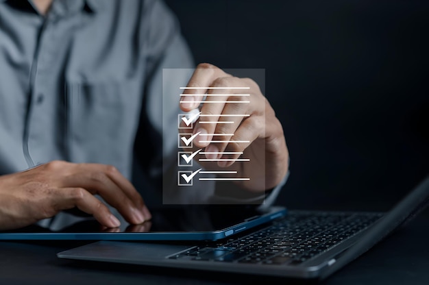 Lista de comprobación Gestión de la calidad con garantía de calidad o QA y control de calidad o QC y mejora Certificación de normalización Cumplimiento de las regulaciones servicio