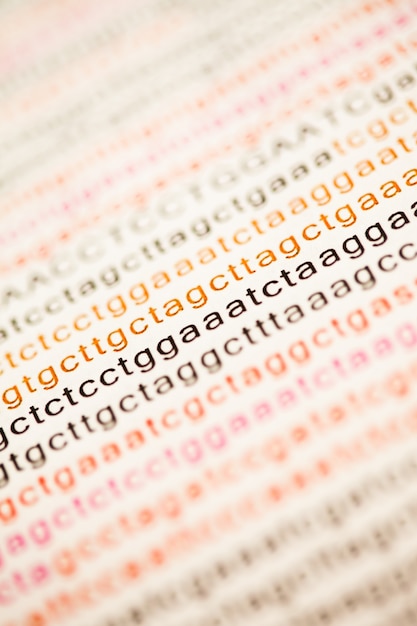 Foto lista de análise de dna