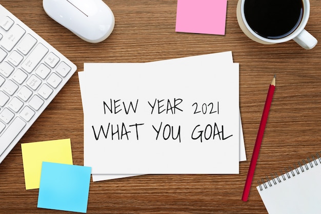 Lista de metas de resolução de feliz ano novo para 2021