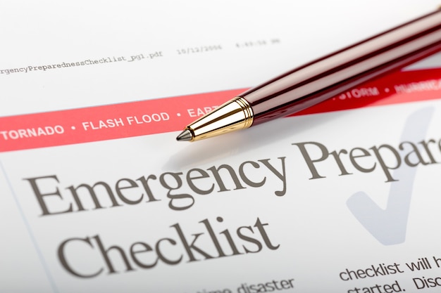 Lista de verificación de preparación para emergencias