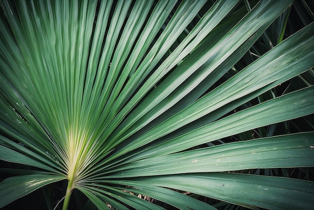 Listas de folha de palmeira Fonte de textura verde abstrata Tone vintage