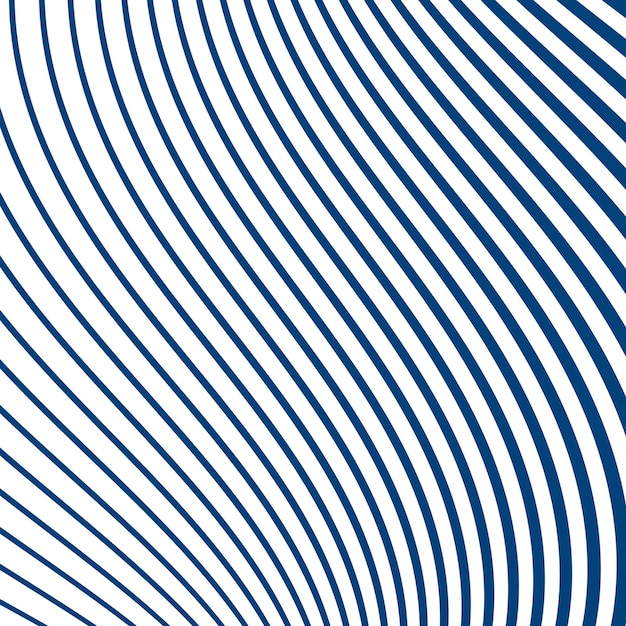 Foto listras de linha curva simples em azul sobre fundo branco. representação geométrica de listras