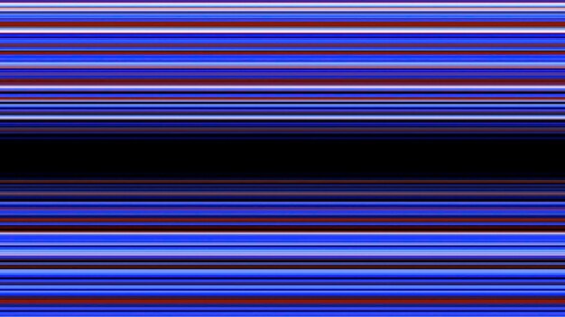 Listras horizontais gradientes azuis e vermelhas criando animação de loop contínuo de túnel hipnótico brilhando