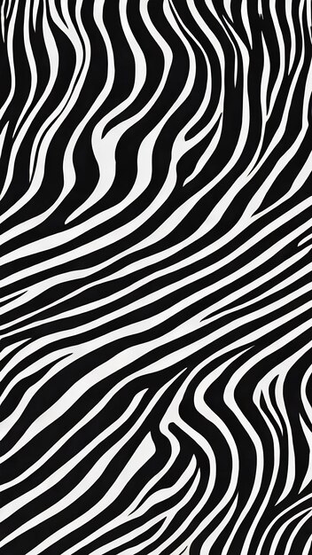 Foto listras pretas abstratas em um fundo branco onda zebra preto e branco papel de parede generativo ai