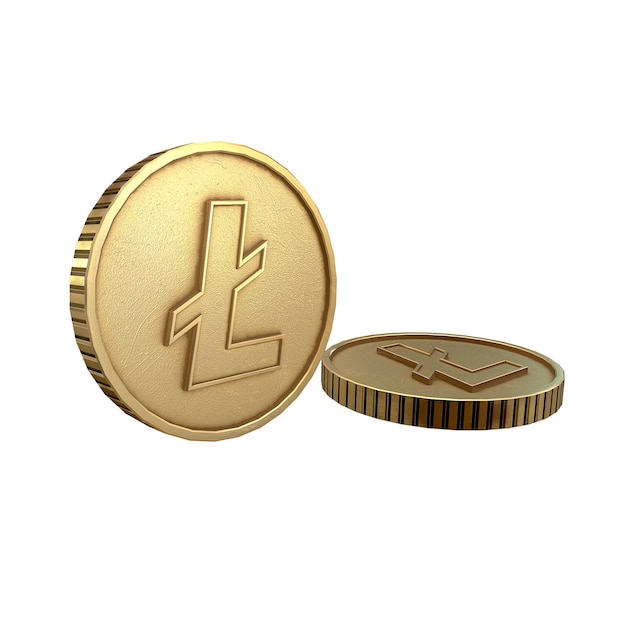 Litecoin Kryptowährungssymbol für die beste Investition und finanzielle Unabhängigkeit