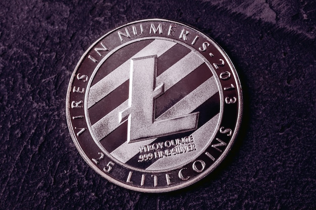 Litecoin-Nahaufnahme ein