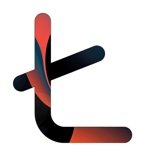Litecoin-Zeichen-Symbol Cyan-Orange-Wellen-Textur