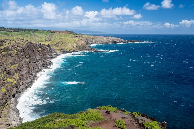 Litoral nordeste de Maui da rodovia Kahekili