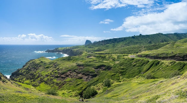 Litoral nordeste de Maui da rodovia Kahekili