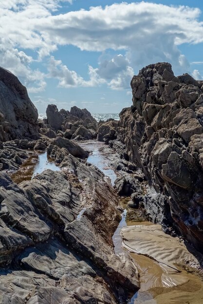 Litoral rochoso perto de bude