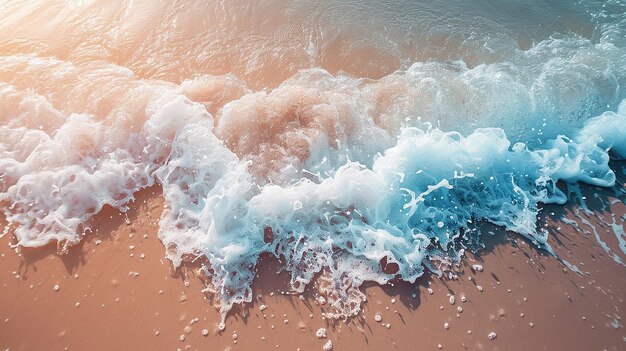 Litoral sereno Las olas en la playa como un hermoso fondo natural