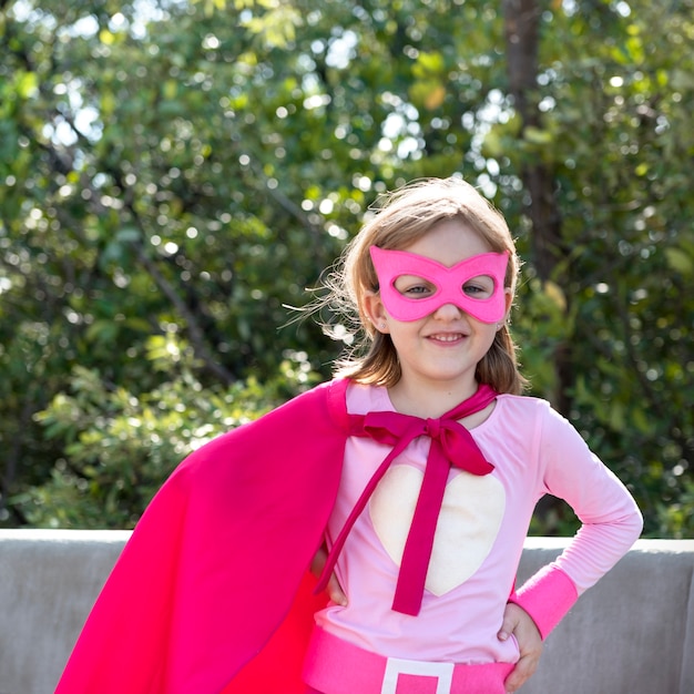 Foto little girl super hero concept