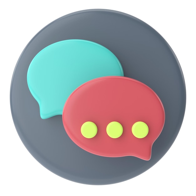 Live-Chat-Symbol 3D-Symbol