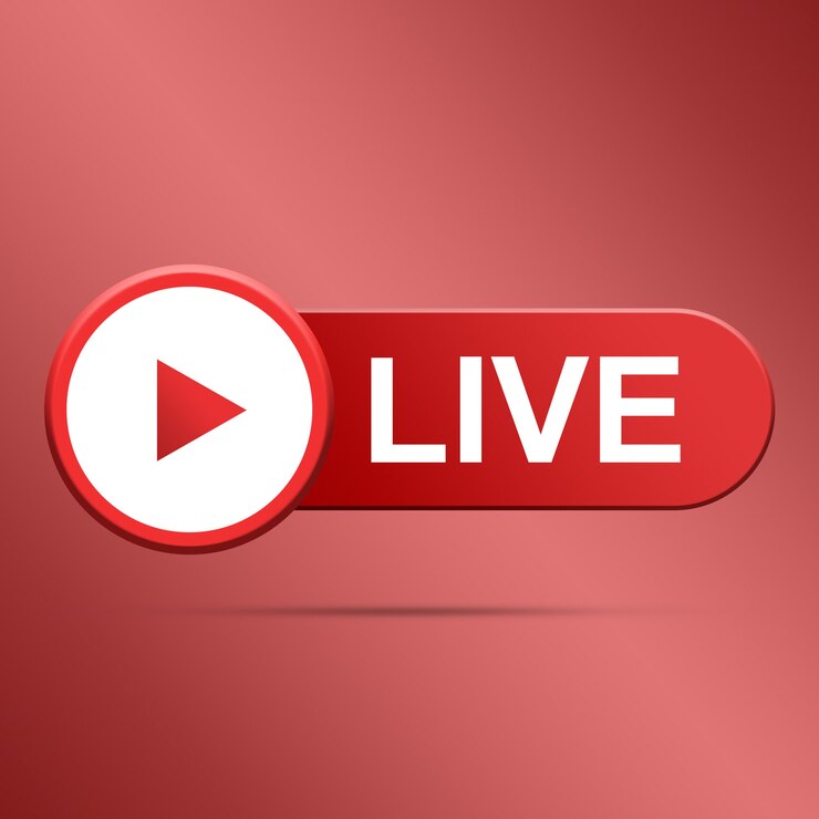 Foto live-schaltfläche mit wiedergabe des wiedergabesymbols