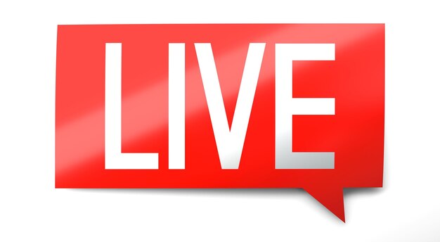 Live-Speach-Bubble 3D-Illustration
