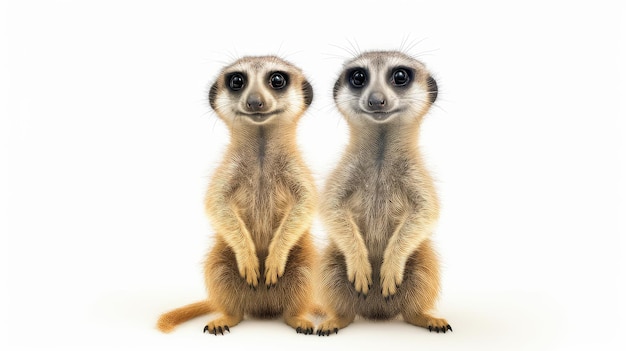 Lively meerkat foto ilustración realista generativa ai