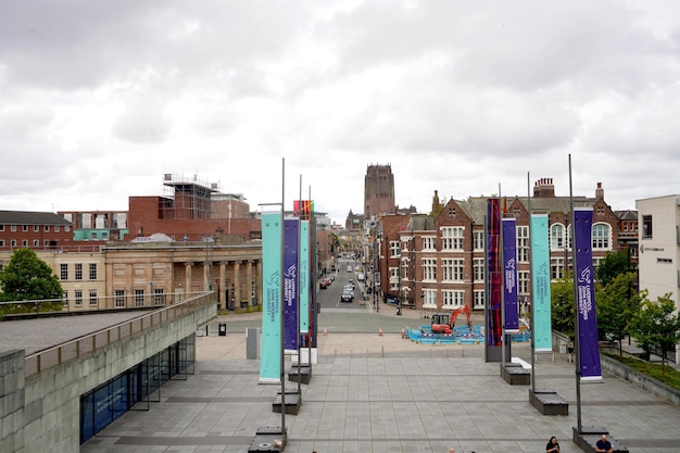 LIVERPOOL UK 14 DE JULHO DE 2022 Liverpool Cityscape da Catedral Metropolitana de Liverpool na Inglaterra Reino Unido