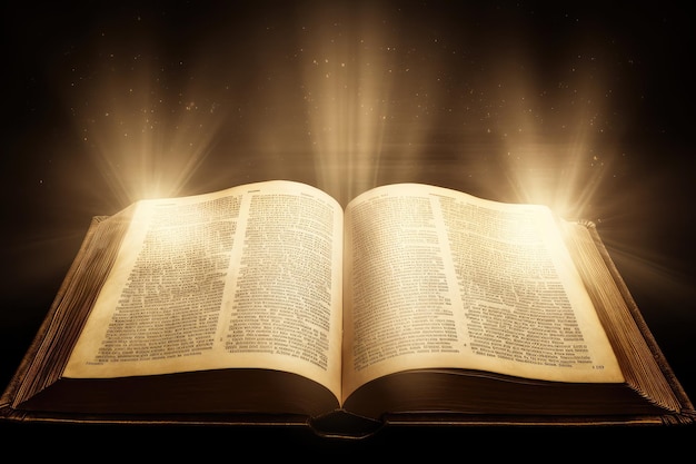Livro Antigo Brilhante da Bíblia Sagrada