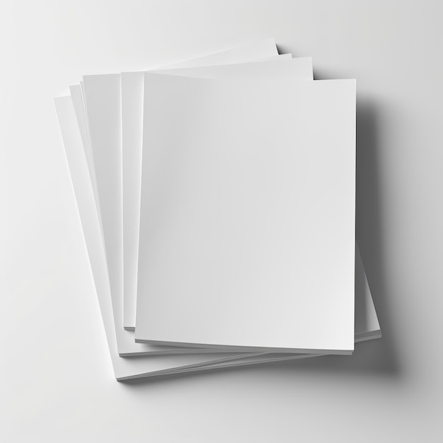 Livro branco em branco isolado em fundo branco ia generativa