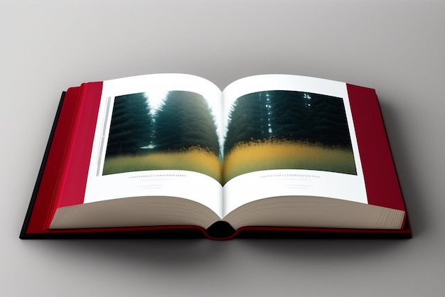Livro com belo design lendo livro Generative AI