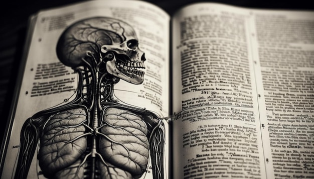 Livro de anatomia revela ossos humanos e fisiologia gerados por IA