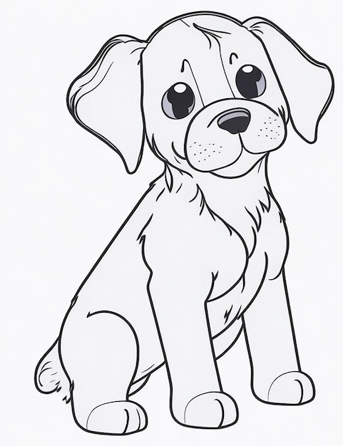 Livro de coloração de ilustrações de cães para crianças
