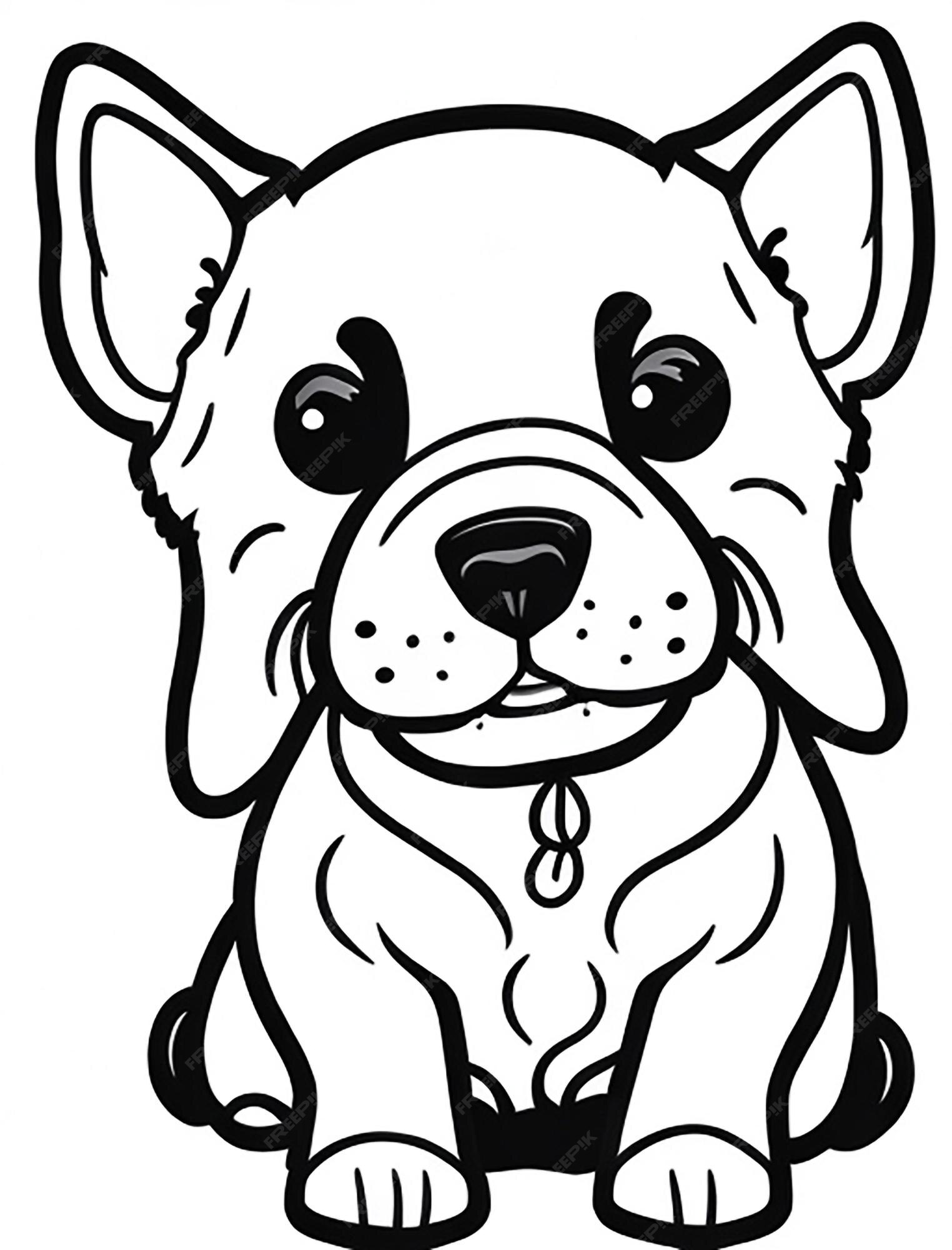 Desenho de Cão Bulldog para Colorir - Colorir.com