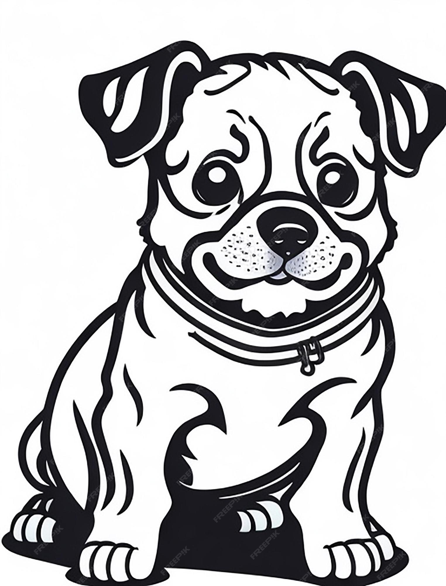 Desenho de Cão Bulldog para Colorir - Colorir.com