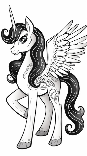 Livro de colorir Pegasus Fabuloso