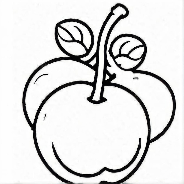 maça desenho para colorir