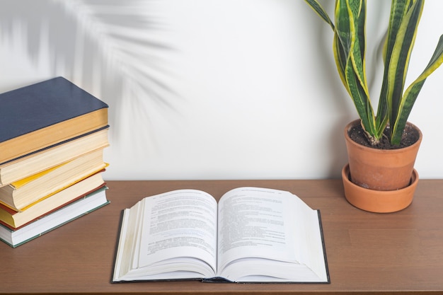 livro fundo livro aberto em uma mesa em uma universidade ou em casa