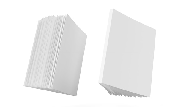 Foto livro maquete capa em branco bloco de notas rosto e verso bloco de desenho modelo vazio modelo de revista clara